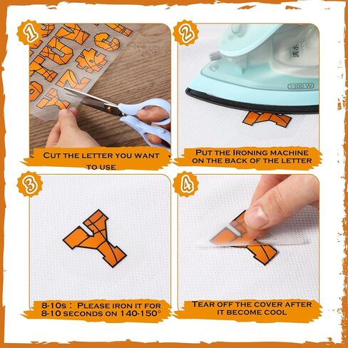 Outus 372 Pcs Sport Iron on Letters 1.5 Inch A-z Heat Transfer Letters Baseball Basketball Soccer Letter Stickers PU Alphabet Iron on Flocking Letters Alphabet for Team Sport T Shirt DIY(Soccer) in Saudi Arabia