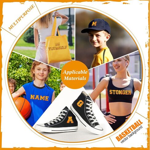 Outus 372 Pcs Sport Iron on Letters 1.5 Inch A-z Heat Transfer Letters Baseball Basketball Soccer Letter Stickers PU Alphabet Iron on Flocking Letters Alphabet for Team Sport T Shirt DIY(Soccer) in Saudi Arabia