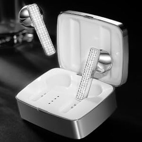 ELLA'S EARS Earbuds for Women Noise Cancelling Wireless Headphones with Jewelry Box 100 Hrs Playtime Headset with Charging Case Half-Ear Bluetooth Earphones for Android/iOS in Kuwait