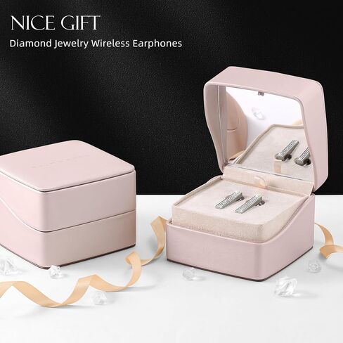 ELLA'S EARS Earbuds for Women Noise Cancelling Wireless Headphones with Jewelry Box 100 Hrs Playtime Headset with Charging Case Half-Ear Bluetooth Earphones for Android/iOS in Kuwait