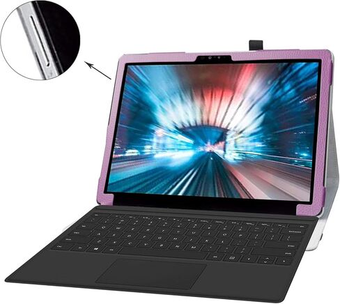 Bige for Dell Latitude 7200 Case,PU Leather Folio 2-Folding Stand Cover for Dell Latitude 7200 /Latitude 7210 12.3" 2-in-1 Tablet(Not fit Latitude 7200 Laptop),Black in Saudi Arabia