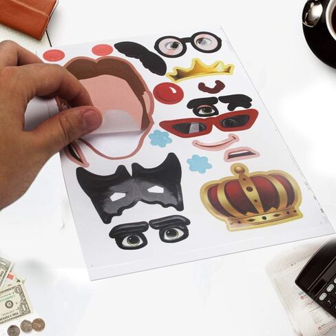 36 قطعة من ورقة الملصقات، حزم ملصقات للأطفال، ملصقات الأميرة للأطفال، اصنع أوراق ملصقات للوجه، اصنع الملصق الخاص بك، ملصقات ألعاب الحفلات، ملصقات أنشطة DIY للأطفال من سن 4 إلى 8 سنوات in Kuwait