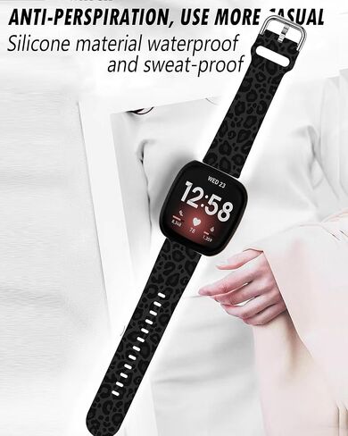 سوار رياضي متوافق مع Versa 4/Versa 3/Sense 2/Sense للنساء والرجال، حزام معصم بديل مرن للساعة الذكية Versa 4/Versa 3/Sense 2 in Kuwait