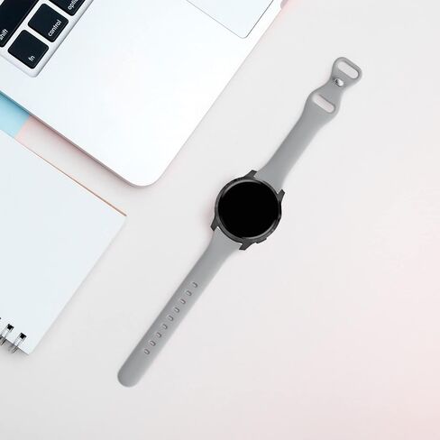 أحزمة ساعة رفيعة من السيليكون متوافقة مع Garmin Venu 3S / Vivoactive 4S / Venu 2S / Vivomove 3S، 18 ملم رقيقة وناعمة وضيقة رياضية بديلة لسوار المعصم Garmin Forerunner 255s/265S in Kuwait