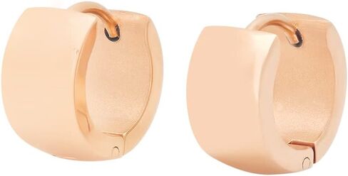 Ladies 18K Gold Plated Stainless Steel Huggies Earrings in Saudi Arabia