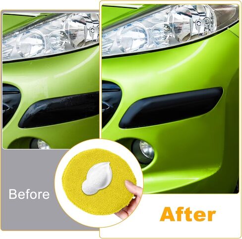 50 Pieces 5 Inches Diameter Microfiber Wax Applicator Pads Soft Wax Applicator Microfiber Sponge Wax Pads for Car Polish Car Cleaning Supplies for Home Car Wash Shop Supplies (Yellow) in Saudi Arabia