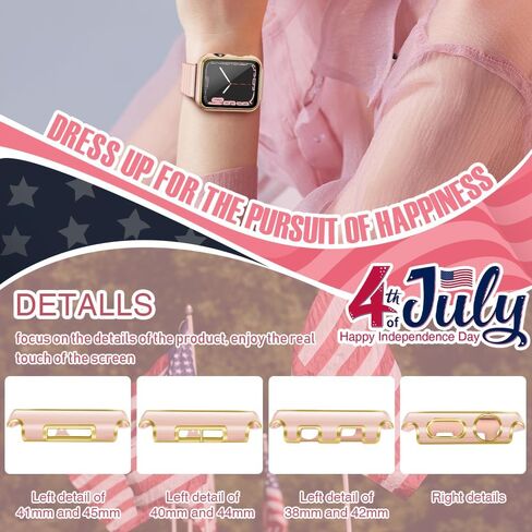 top4cus 40mm PC Cover Case for Apple Watch Series 6/SE/5/4, White | With Screen Protector, Daily Use Cover for Women Kids, Overall Anti-Scratch Bumper, Shockproof, Waterproof, Workout in Kuwait