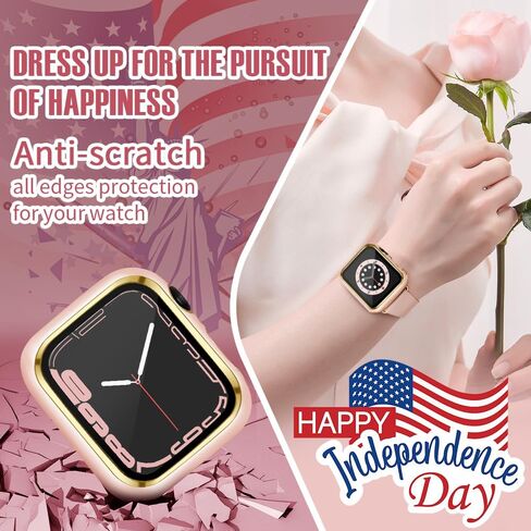 top4cus 40mm PC Cover Case for Apple Watch Series 6/SE/5/4, White | With Screen Protector, Daily Use Cover for Women Kids, Overall Anti-Scratch Bumper, Shockproof, Waterproof, Workout in Kuwait