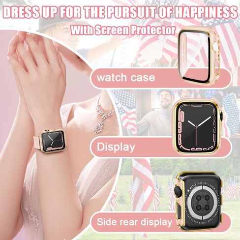 top4cus 40mm PC Cover Case for Apple Watch Series 6/SE/5/4, White | With Screen Protector, Daily Use Cover for Women Kids, Overall Anti-Scratch Bumper, Shockproof, Waterproof, Workout in Kuwait