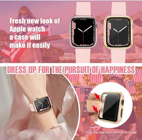 top4cus 40mm PC Cover Case for Apple Watch Series 6/SE/5/4, White | With Screen Protector, Daily Use Cover for Women Kids, Overall Anti-Scratch Bumper, Shockproof, Waterproof, Workout in Kuwait