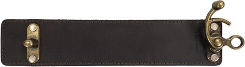 Hide & Drink, Wristband with Vintage Clasp Handmade from Full Grain Leather - Bourbon Brown in Saudi Arabia