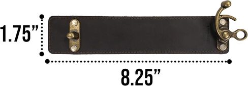 Hide & Drink, Wristband with Vintage Clasp Handmade from Full Grain Leather - Bourbon Brown in Saudi Arabia