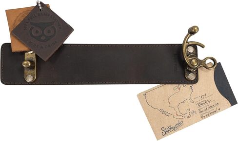 Hide & Drink, Wristband with Vintage Clasp Handmade from Full Grain Leather - Bourbon Brown in Saudi Arabia