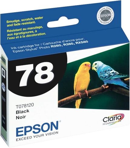 خرطوشة حبر ذات سعة قياسية من Epson T078 Claria Hi-Definition 78, اسود in Saudi Arabia