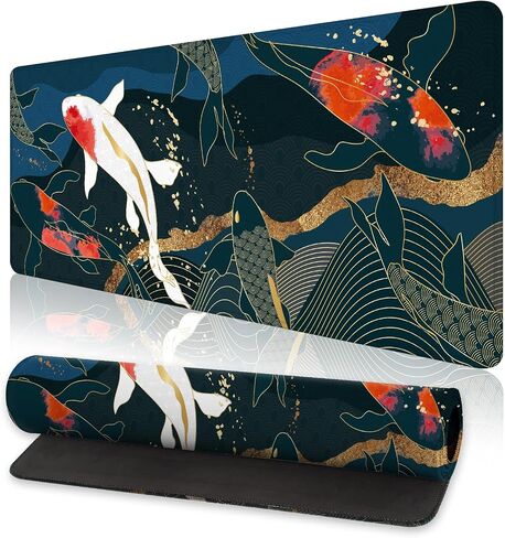 لوحة ماوس ألعاب كبيرة من Cherry Blossom مقاس 11.8 × 31.5 بوصة، لوحة ماوس كبيرة ممتدة مع قاعدة غير قابلة للانزلاق وحافة مخيطة للمكتب والمنزل والمكتب in Kuwait