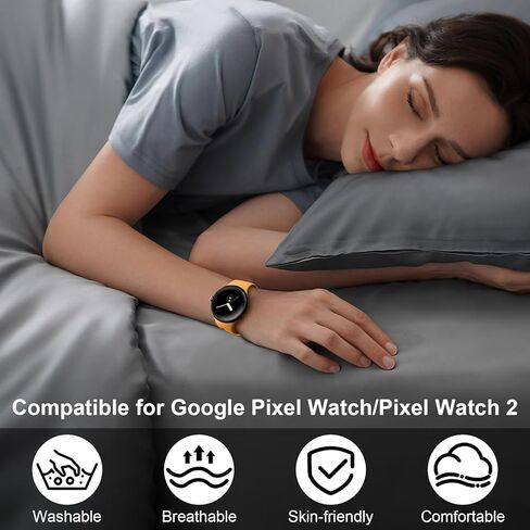 Kytuwy متوافق مع أساور ساعة Google Pixel، إبزيم معدني لحزام رياضي من السيليكون الناعم لسوار ساعة Google، بديل لسوار ساعة Pixel للنساء والرجال in Kuwait