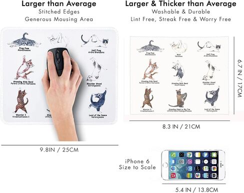 لوحة ماوس فنية لتشريح العظام والنباتات مع حواف مخيطة. تصميم لطيف ملون مع قاعدة مضادة للانزلاق. قماش تنظيف من الألياف الدقيقة لنظارات العين والإلكترونيات. لوحة ماوس للمكتب الطبي للكمبيوتر المحمول in Kuwait
