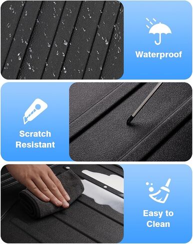 Karltys Backrest Mat for Jeep Grand Cherokee 2011-2021 & 2022 2023 Grand Cherokee WK, All-Weather Split TPE Trunk Cargo Liner Back Seat Protector for Grand Cherokee Accessories in Saudi Arabia