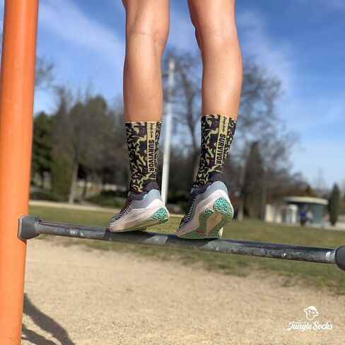 Funny Sport Socks for Crossfit, Running, Cycling, Gym, MTB - Colorful Long Socks for Men Women. in Saudi Arabia
