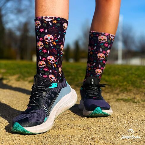 Funny Sport Socks for Crossfit, Running, Cycling, Gym, MTB - Colorful Long Socks for Men Women. in Saudi Arabia