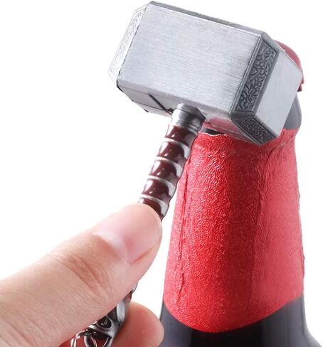 Bottle Opener Thor Bottle Opener Shape Beer Opener Funny Thor of Hammer Mjolnir Keychain Opener Thor Hammer Lovers Gift Party Pub Bar Gifts Wine Corkscrew Beverage Wrench (Silver) in Saudi Arabia