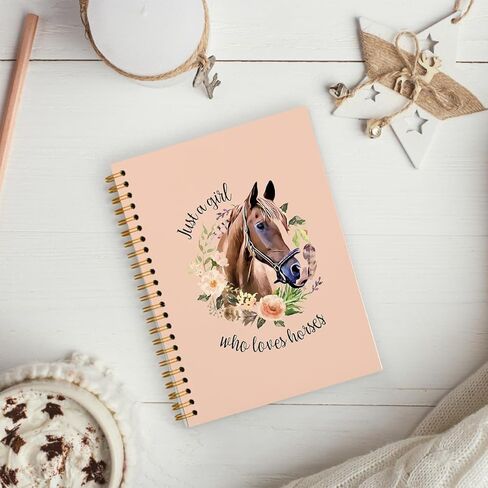hold fizz Horse Notebook Journal, Horse Gifts for Girls Women, Horse Notepad, Gifts for Horse Lovers, Horse Items Stuff for Girls, Hardcover Spiral Notebook 5.5x8.3 in Kuwait