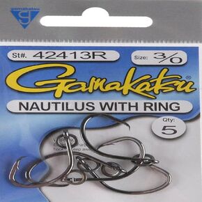 Gamakatsu Nautilus Circle Hooks with Ring (Pack of 4)