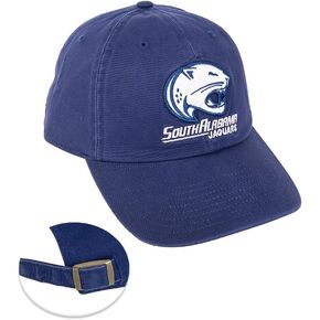 Desert Cactus University of South Alabama Baseball Hat USA Jaguars Brimmed Embroirderd Hats Cap Adjustable Cloth Strap Adult (Style 2) Blue