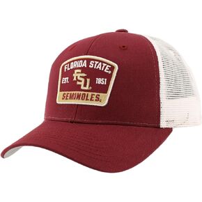 ZHATS Standard NCAA Officially Licensed Snapback Hat Big Rig Patch Team Color White Switchback