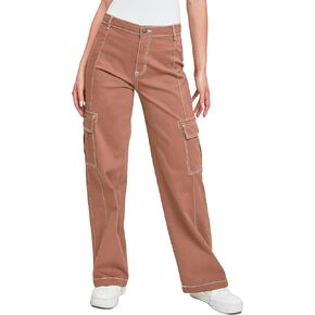 YMI Jeans Women's Cargo Pants with Front Seam
