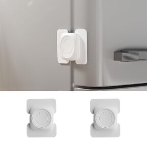 Refrigerator Lock for Kids Child Proof Fridge Freezer Door Lock No Driling Drawer Lock Easy to Install Cabinet Locks (2 PCS)