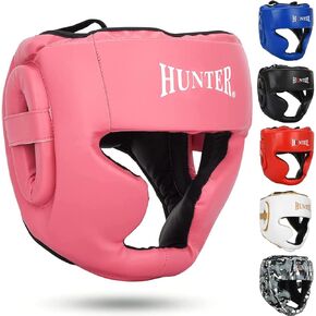 HUNTER Headguard for Professional Boxing, MMA Training Headgear, Kickboxing Head Gear, Headgear for Muay Thai, Grappling, Kickboxing, Karate, Taekwondo, Martial Arts