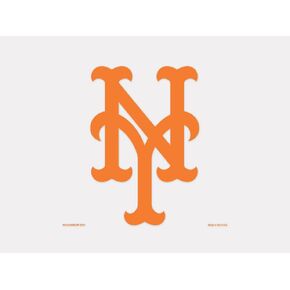MLB New York Mets 93884010 Perfect Cut Color Decal, 4" x 4", Black