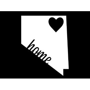 Nevada State is Home NOK Decal Vinyl Sticker |Cars Trucks Vans Walls Laptop|White|5.5 x 5.0 in|NOK044