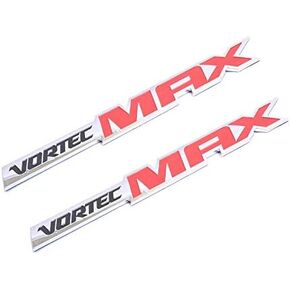 2(Pair) Vortec Max Door Emblem Logo Badge Plate Band Decal Compatible for Chevrolet 06-09 Silverado Sierra SS 6.0 Gm Truck 6.0 Liter (Red)