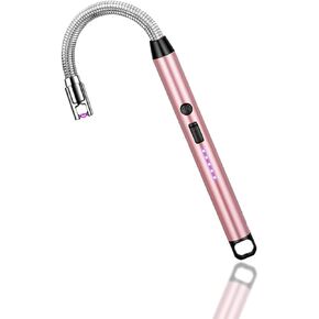 ولاعة شمعة ولاعة كهربائية قابلة لإعادة الشحن ولاعة قوس مع شاشة LED للبطارية، رقبة مرنة 360 درجة، شواية عديمة اللهب، ولاعات طويلة للضوء، شموع، مواقد غاز، تخييم، شواء. (ذهب) in Kuwait