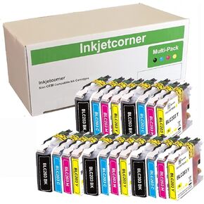 Inkjetcorner Compatible Ink Cartridge Replacement for LC203 LC203XL for use with MFC-J460DW MFC-J480DW MFC-J485DW MFC-J680DW MFC-J880DW MFC-J885DW (5 Black 5 Cyan 5 Magenta 5 Yellow, 20-Pack)