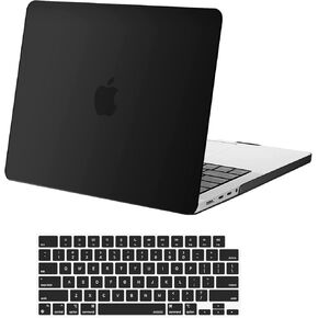 MOSISO Compatible with MacBook Pro 14 inch Case 2024 2023 2022 2021 Release M3 A2918 A2992 M2 A2779 M1 A2442 Pro Max Chip with Touch ID, Plastic Hard Shell Case & Keyboard Cover, Black