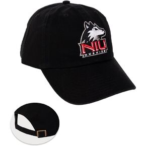 Desert Cactus Northern Illinois University Baseball Hat NIU Huskies Brimmed Embroirderd Cap Adjustable Cloth Strap Adult (Style B) Black