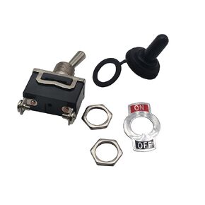 2-gear ON/0FF 20A125VAC 15A 250VAC rocker toggle switcWith waterproof tail coverh, suitable for Auto Car Boat, ships, lawn mowers, recreational vehicles and other equipment That need toggle switches.