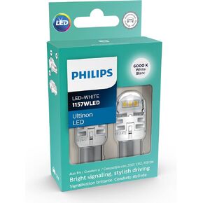 Philips Automotive Lighting 1157ALED Ultinon LED (Amber), 2 Pack