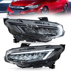 VLAND LED Headlight Assembly Fit for 2016-2021 10th Gen Honda Civic DRL with Startup Animation in Kuwait