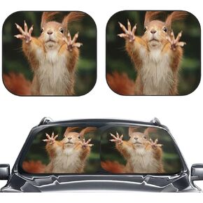 KiuLoam Cute Bee Car Windshield Sun Shade, 2-Piece Foldable Car Window Sunshades for Visor Protector Front Window Blocks UV Rays and Keeps Your Vehicle Cool, Small