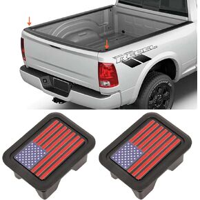 for Ram 1500 Stake Pocket Covers Fit 2019-2024 Ram 1500 Rail Stake Pocket Cover Compatible with 5TH Gen Dodge Ram 1500 Bed Rail Caps, American Flag, Pack of 2