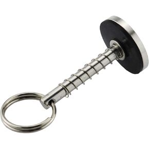 keehui Stainless-Steel 316 DIA:1/4in（6.3MM） Hatch Cover Pull Handle with Spring Hidden Pin Button for Fishing Boat Yacht