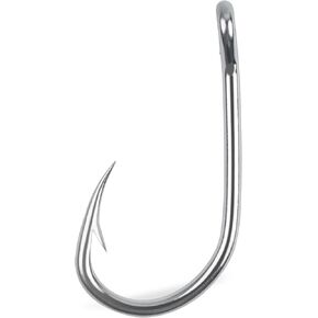 Saltwater Circle Hooks,50 Packs Strong Stainless Steel Fishing Hooks Live Bait Fish Hook Jig Catfish Hook 1/0-10/0
