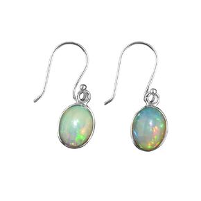 Natural Real Ultra Fire Ethiopian Opal Stone Dangle Drop Earrings for Women, October Birthstone, Bridal Handmade Wedding Jewelry Gift for Brides, 925 Sterling Silver Earrings for Gifts