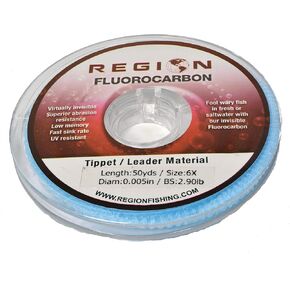 50YD Fluorocarbon Fly Fishing Tippet - Ultra Clear - Abrasion Resistant - 7X 6X 5X 4X 3X 2X 1X 0X