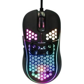 UMILA، ماوس ألعاب سلكي، USB على شكل قرص العسل، بإضاءة خلفية LED RGB، نقطة لكل بوصة قابلة للتعديل، لنظام التشغيل Windows XP/Vista/7/8/10/11، SC168 in Kuwait