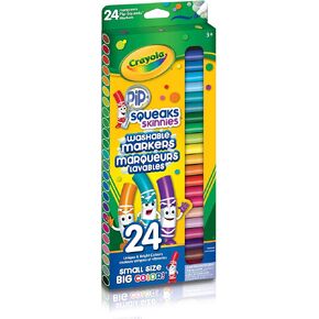 KS Crayola 24 Pip-Squeaks Skinnies Fine Line Washable Markers